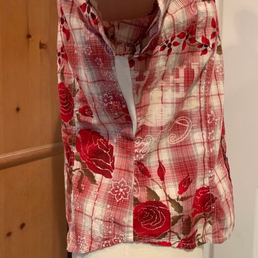 Johnny Was Western Puff Sleeve Blouse - Picture 5 of 7